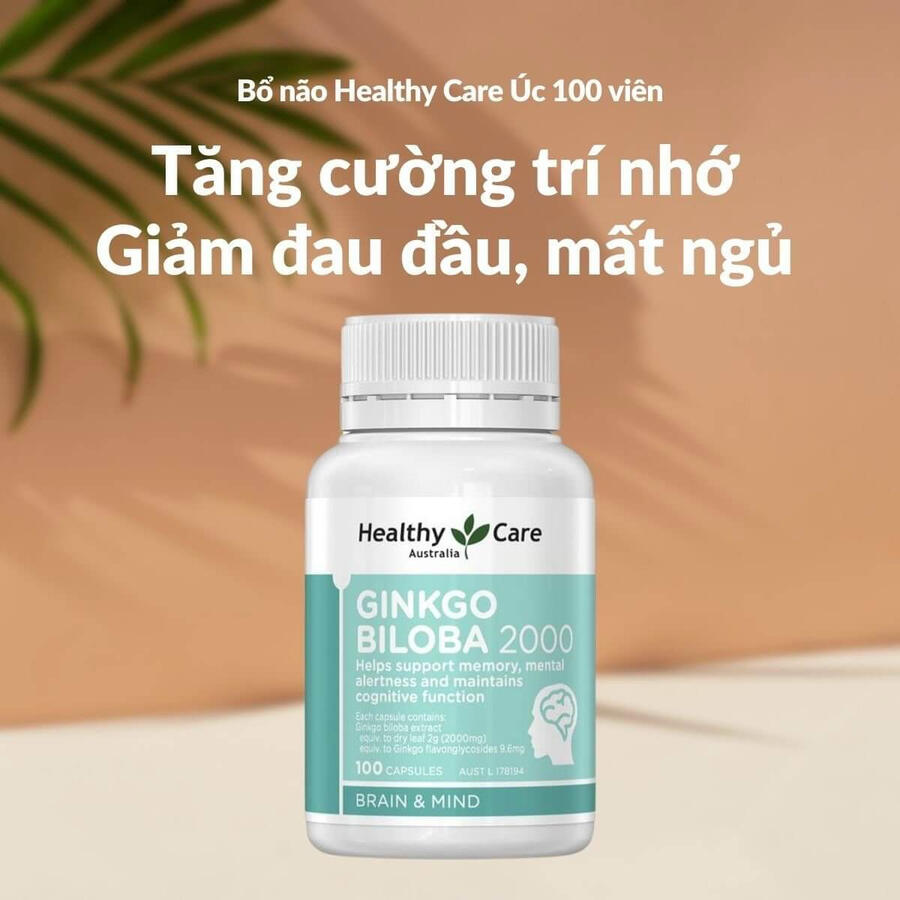Viên uống bổ sung dưỡng chất cho não bộ chiết xuất từ lá ginkgo biloba hàm lượng 2000mg